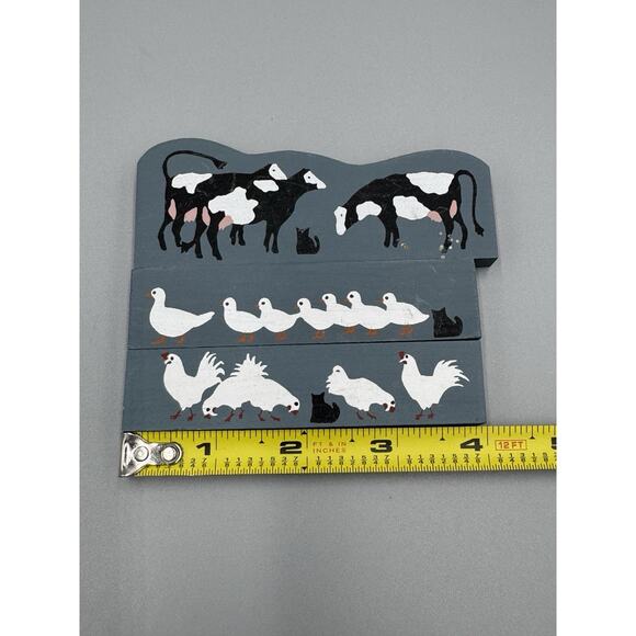 Vintage Cat's Meow Village Barnyard Cows, Chickens, Ducks Accessories Wooden - Picture 2 of 6